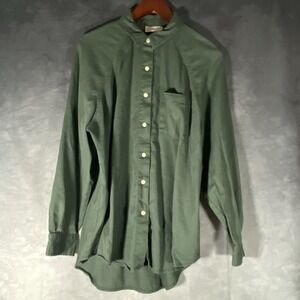 Universal Thread Green Button Down Shirt Collared Long Sleeve Relaxed Fit Medium